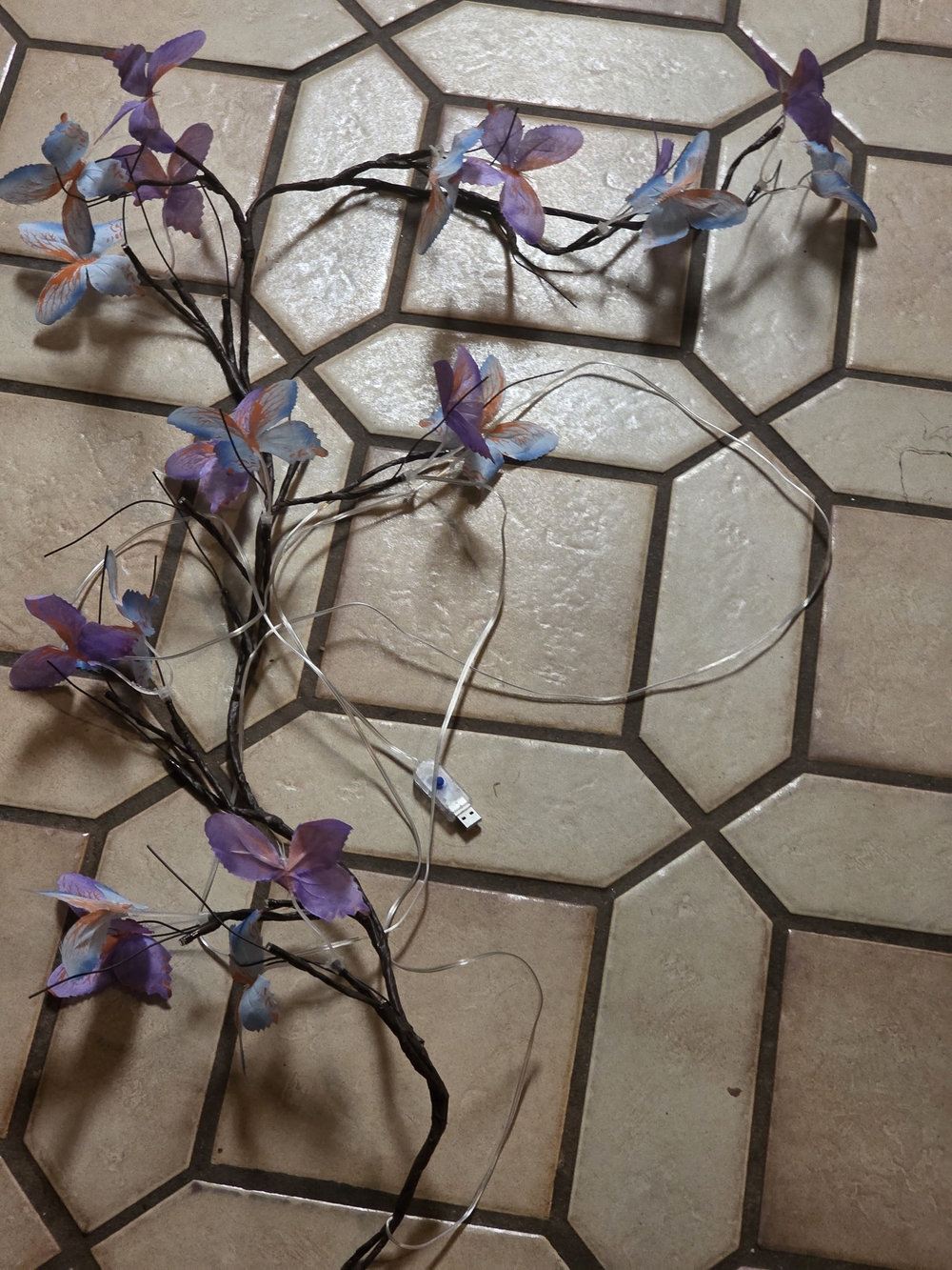 Purple LED Butterfly String Lights Usb. - Picture 7 of 7